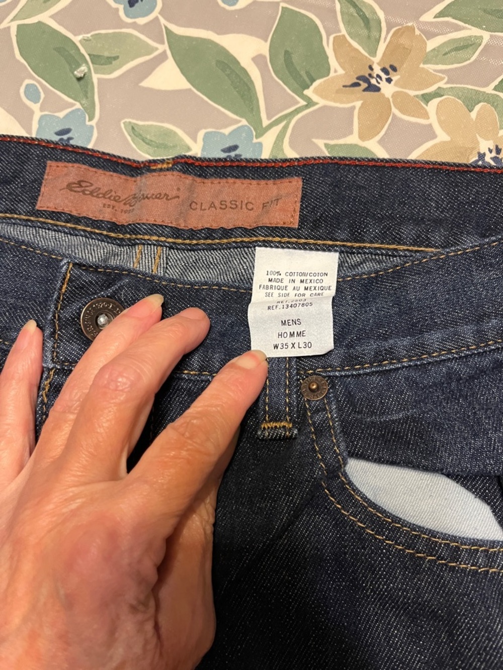 Eddie Bauer Dark Blue Classic Fit Men's Jeans